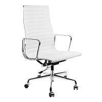 кресло eames style белая кожа в Сочи
