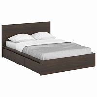 кровать деревянная двуспальная 160х200 коричневая unit dark brown в Сочи