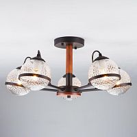 потолочная люстра eurosvet livia 70081/5 черный в Сочи