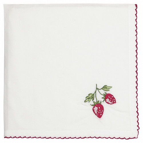 салфетка strawberry red w/embroidery в Сочи
