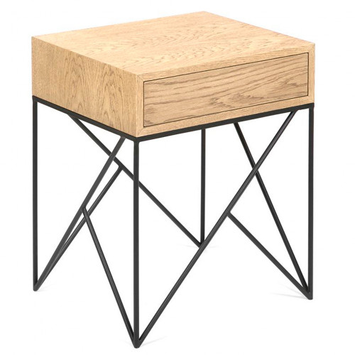 прикроватная тумба с ящиком prince светлый дуб темные ножки в Сочи