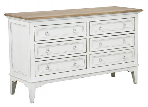 комод на 6 ящиков либерти с состариванием белый в Сочи