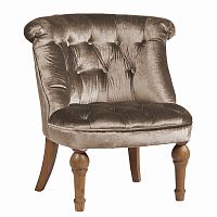 кресло sophie tufted slipper chair серо-коричневое в Сочи