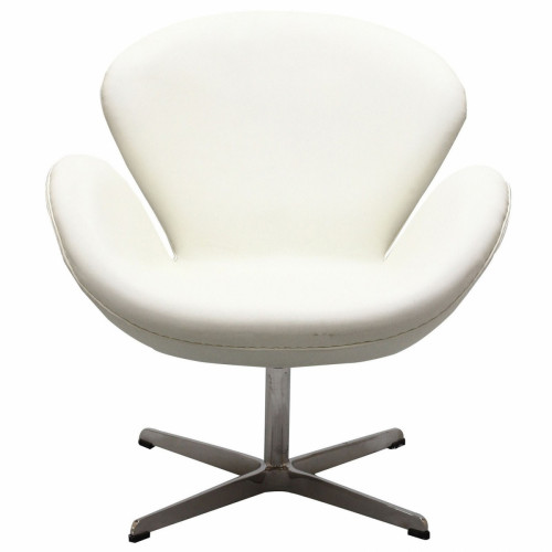 кресло swan chair экокожа белое в Сочи