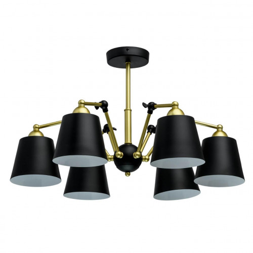 потолочная люстра mw-light таун 5 691011506 черная в Сочи