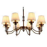 люстра walters 8 от delight collection прозрачная/бежевая/латунь в Сочи