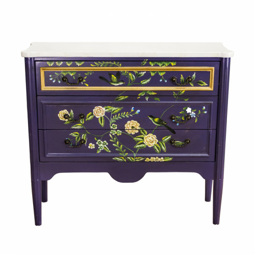 комод с росписью из цветов florentina фиолетовый в Сочи