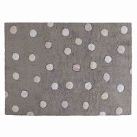 ковер tricolor polka dots серый розовый в Сочи