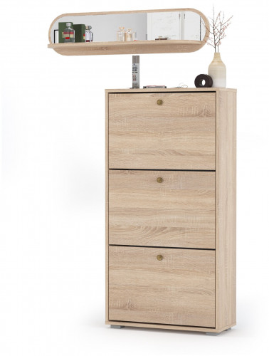 тумба для обуви лайт 10.83 с полкой 10.105, цвет дуб сонома в Сочи