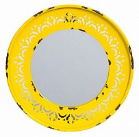 зеркало круглое металлическое желтое fiesta yellow в Сочи
