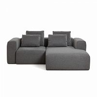 диван blok sofa 2 правый угол темно-серый от la forma (ex julia grup) в Сочи