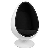 кресло ovalia egg черное в Сочи