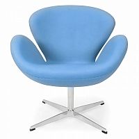 кресло swan chair голубое в Сочи