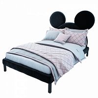 кровать детская односпальная 120х200 см черная mickey mouse в Сочи