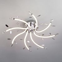 потолочная светодиодная люстра eurosvet willow 90128/8 хром в Сочи
