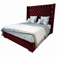кровать подростковая с каретной стяжкой 140х200 красная jackie king в Сочи
