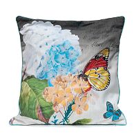 декоративная подушка голубая гортензия botanical style в Сочи