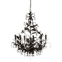 люстра 19th c. rococo iron & smoke crystal round чёрная в Сочи