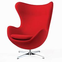кресло egg chair кашемир красное в Сочи