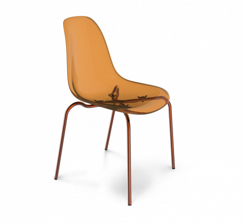 стул dsr прозрачный кофейный s30 (eames style) в Сочи