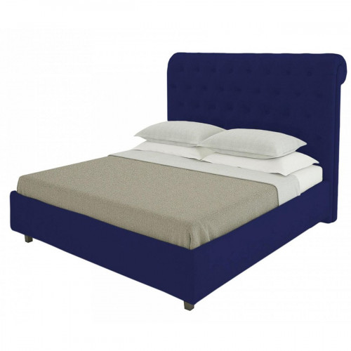 кровать sweet dreams 90х200 велюр синий р в Сочи