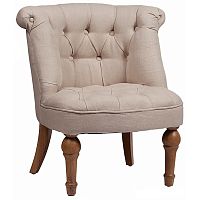 кресло sophie tufted slipper chair бежевое в Сочи