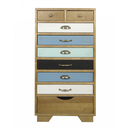 комод aquarelle birch 9 ящиков разноцветный в Сочи