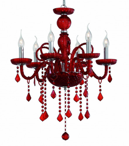 подвесная люстра ideal lux giudecca sp6 rosso в Сочи