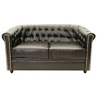 кожаные диваны chesterfield brown 2s коричневый (ширина 162 см) в Сочи