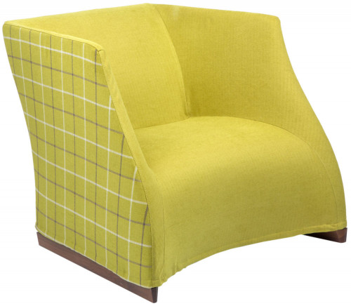 кресло vivienne armchair yellow checkerboard в Сочи