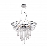 подвесная люстра crystal lux dorotea sp5 d450 chrome прозрачная в Сочи
