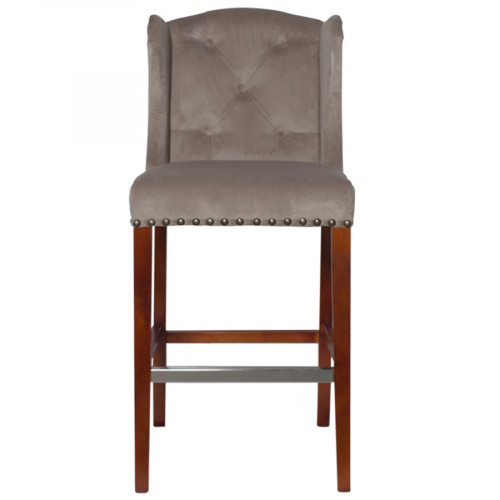 стул барный rais велюр бежево-серый в Сочи