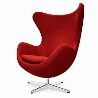 кресло egg chair темно-красное в Сочи