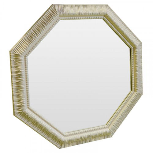 зеркало восьмиугольное бежевое с резьбой cozy beige в Сочи