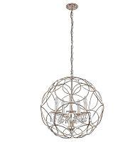 подвесная люстра crystal lux aria sp5 silver в Сочи