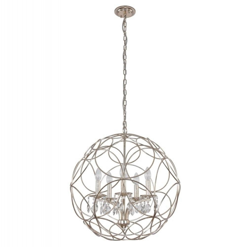 подвесная люстра crystal lux aria sp5 silver в Сочи