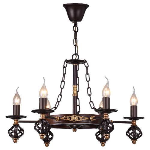 подвесная люстра arte lamp cartwheel a4550lm-6ck в Сочи