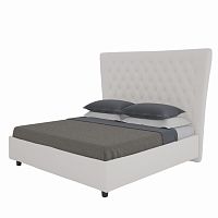 кровать двуспальная 160х200 бежевая из велюра quicksand в Сочи