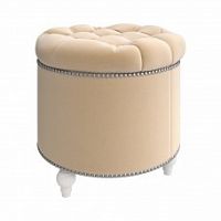 пуф круглый modena beige бежевый в Сочи