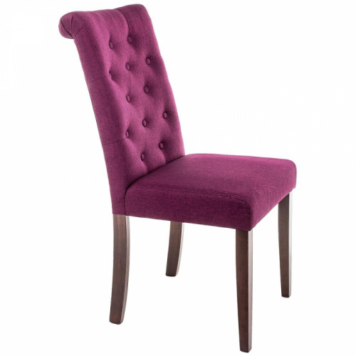 стул деревянный amelia dark walnut / fabric purple в Сочи