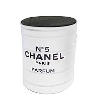декоративная бочка- пуф chanel №5 white m в Сочи