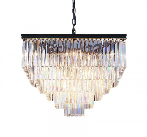 люстра odeon square 80 черное основание, прозрачное стекло в Сочи
