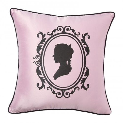 подушка с изображением женского силуэта ladies' profile pink в Сочи