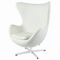 кресло egg chair by arne jacobsen белое в Сочи