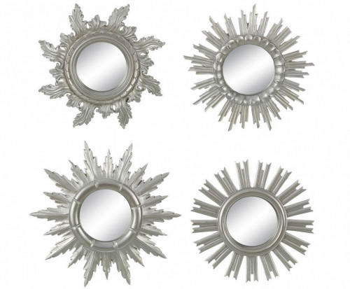 комплект зеркал-солнце в серебряных рамах silver sunny, 4 штуки в Сочи