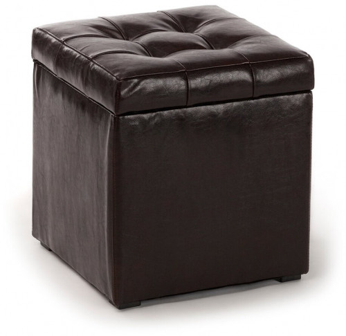 пуф шарм-дизайн люкс с ящиком коричневый в Сочи