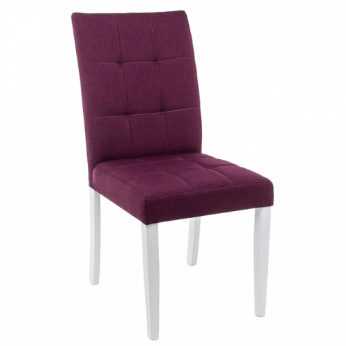 стул деревянный madina white / fabric purple в Сочи