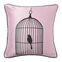 подушка с птичкой в клетке birdie in a cage pink в Сочи