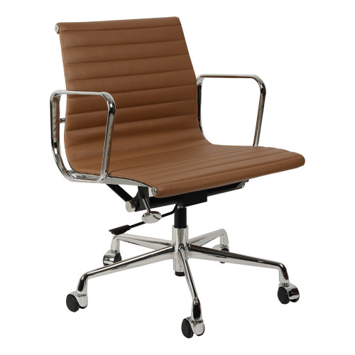 кресло eames style коричневая кожа в Сочи