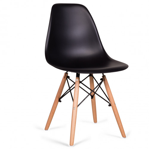 стул деревянный pc-015 черный (eames style) в Сочи